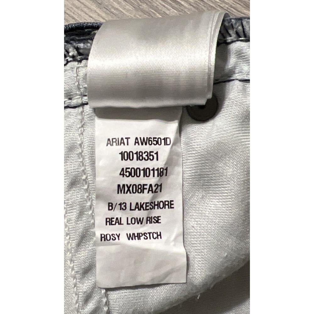 Ariat R.E.A.L. Rosy Whipstitch Stretch Low Rise Bootcut Jeans Size 27 (28x32) - Picture 5 of 12